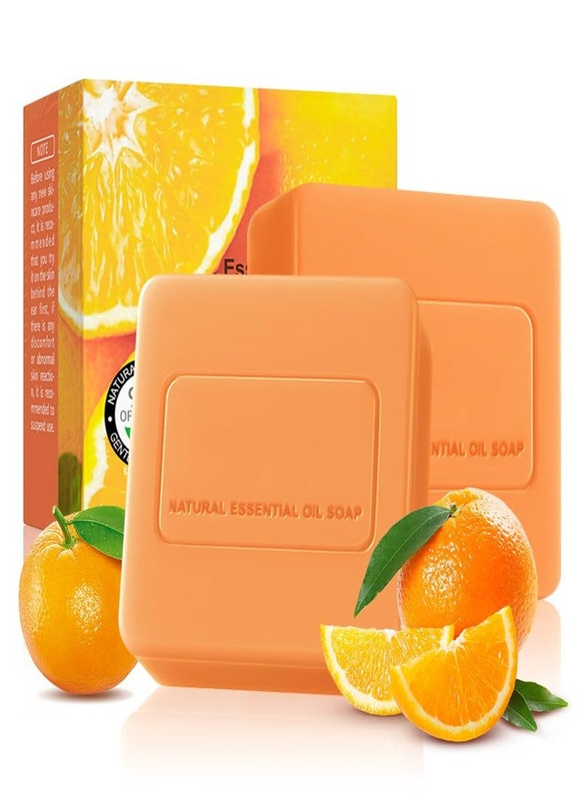 يوميز دايري صابون إيمي دايري البرتقالي، صابون طبيعي نباتي مصنوع يدويًا للوجه والجسم، مع زيوت عطرية فاخرة، ترطيب غني وتنظيف لطيف للنساء، عبوتان - Image 1